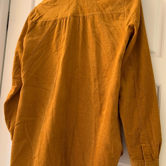 Anthropologie Golden Corduroy Shirt with Floral Lining - Picture 4 of 4